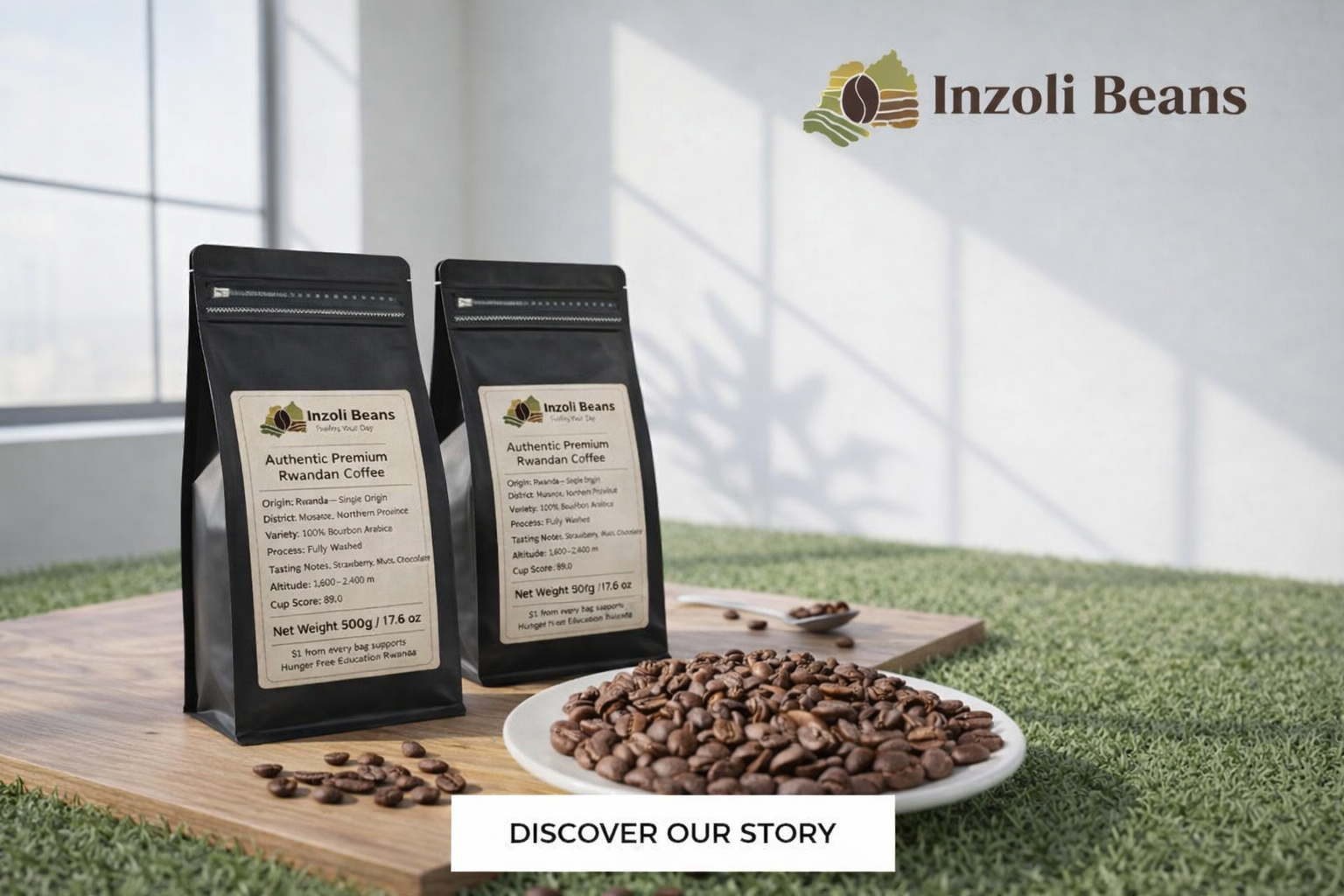 500g – Inzozi Beans Premium Rwandan Coffee.